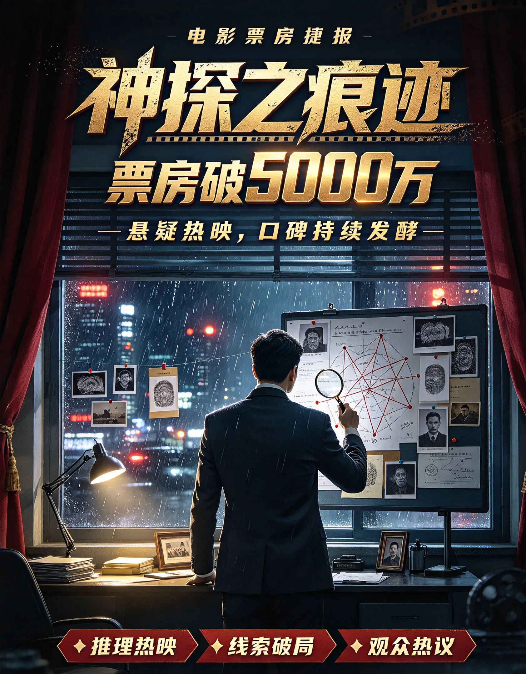 《神探之痕迹》票房破5000万：陈思诚不拍“唐探”拍“神探”，用一枚放大镜撬开国庆档