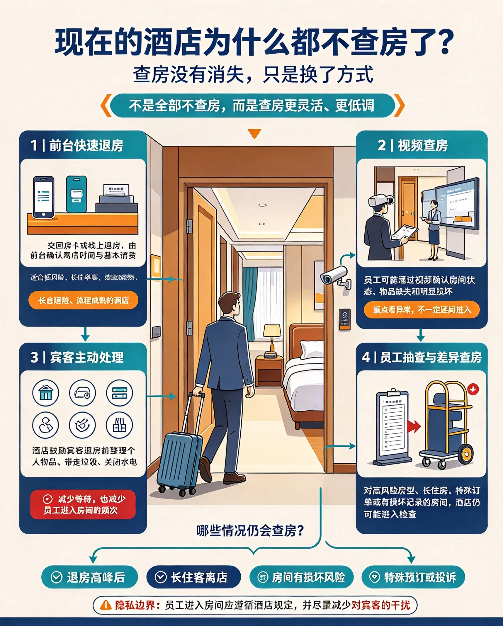 酒店退房不查房，真不怕客人顺走东西吗？