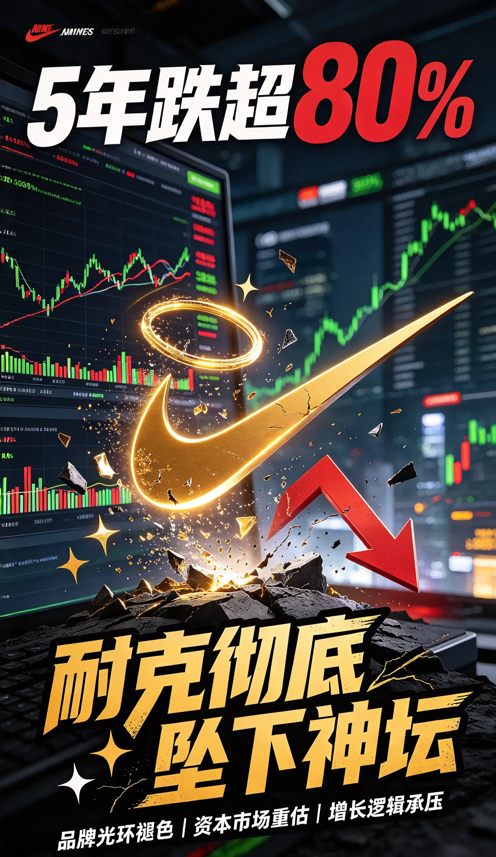 五年蒸发1.5万亿，“鞋王”耐克跌下神坛：九连跌的中国市场、失速的核心品类，和一场“先痛后好”的豪赌