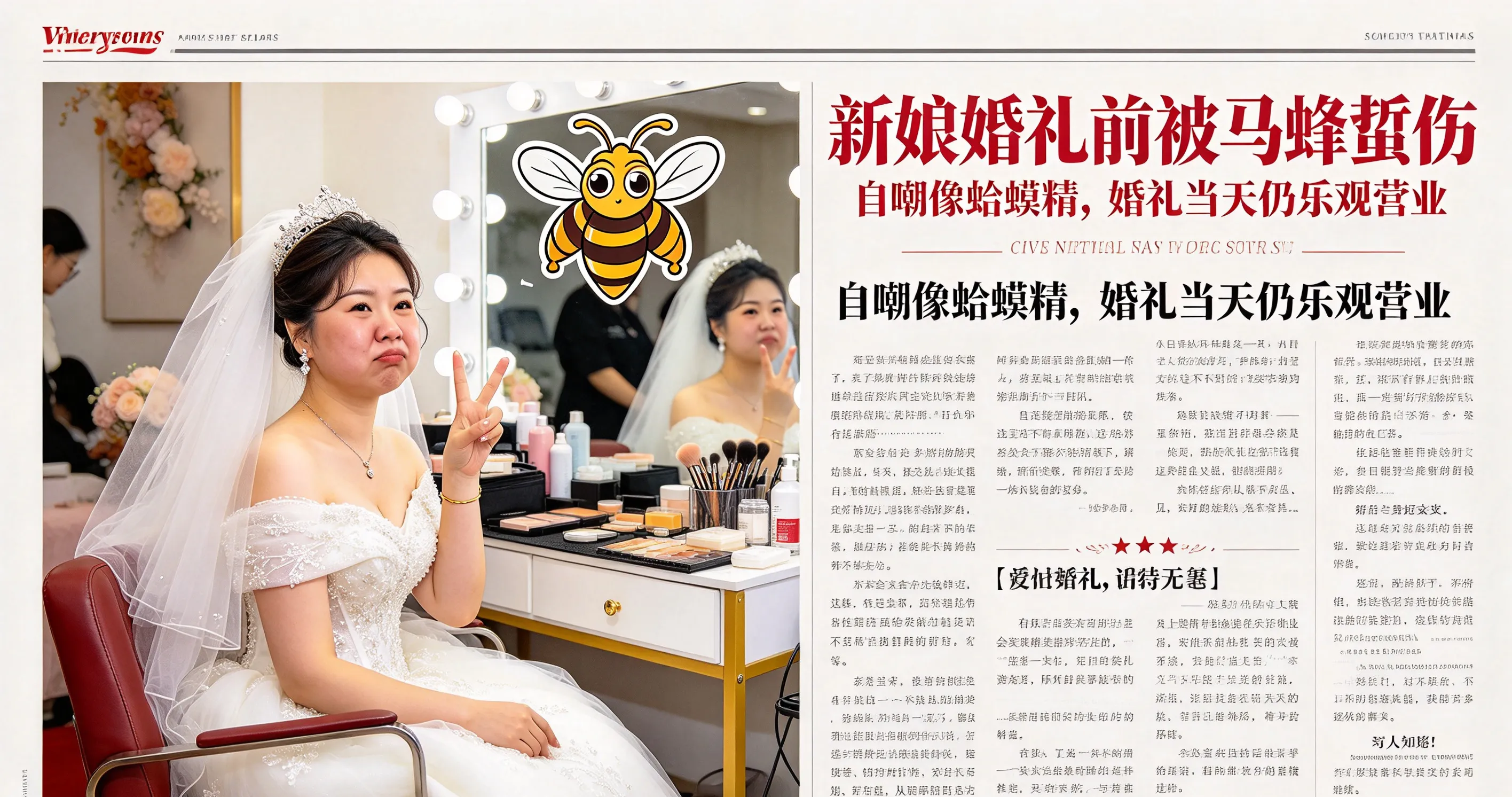 婚礼前一天被马蜂蜇成“蛤蟆精”：一场意外，一堂急救课，一次关于“不完美”的重新定义