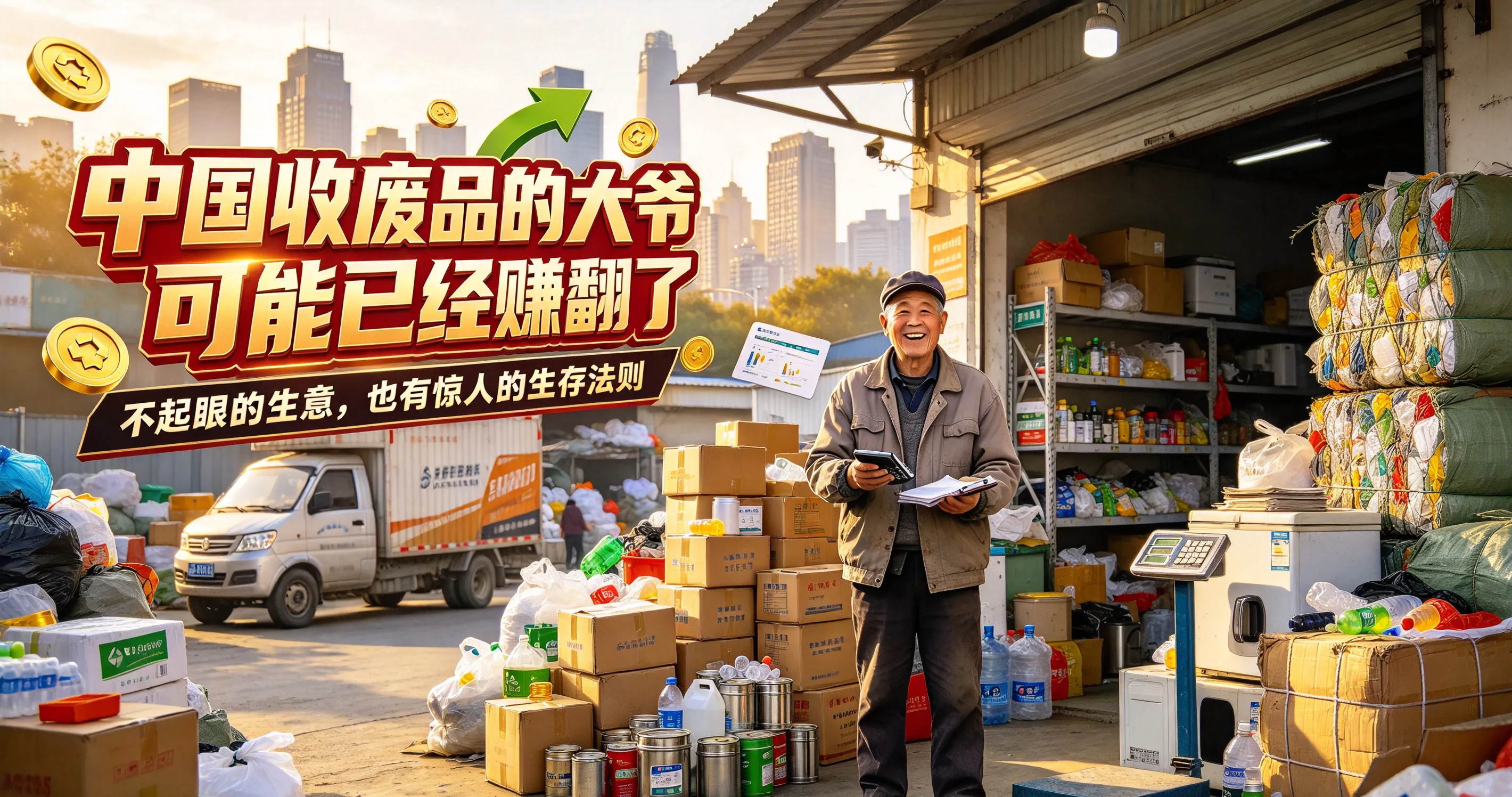 收废品的大爷赚翻了？先看他会不会把铜和铁分开卖