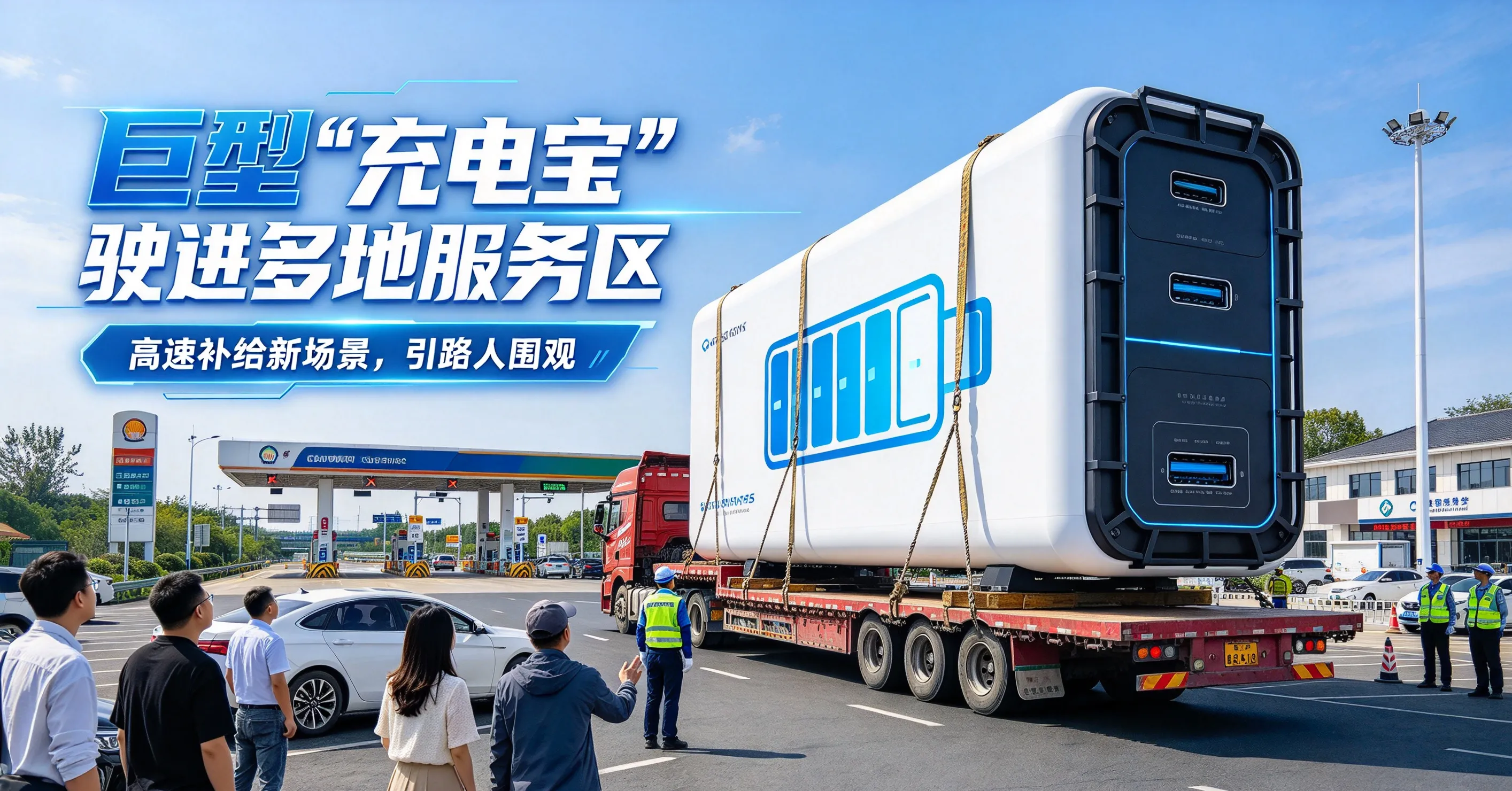巨型“充电宝”驶进多地服务区：从“车找桩”到“桩追车”，一场补能体系的弹性革命