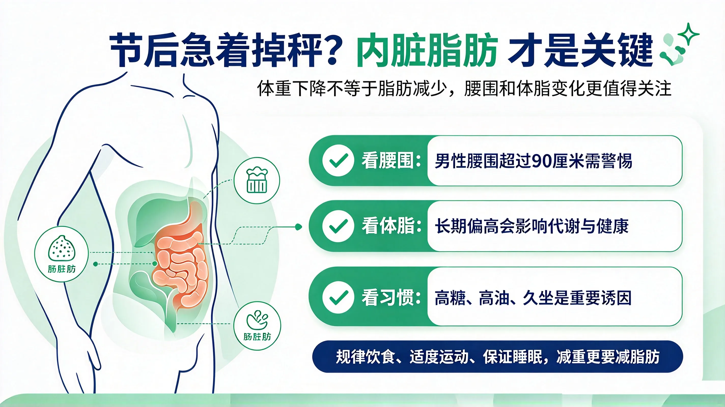节后急着掉秤?内脏脂肪才是关键
